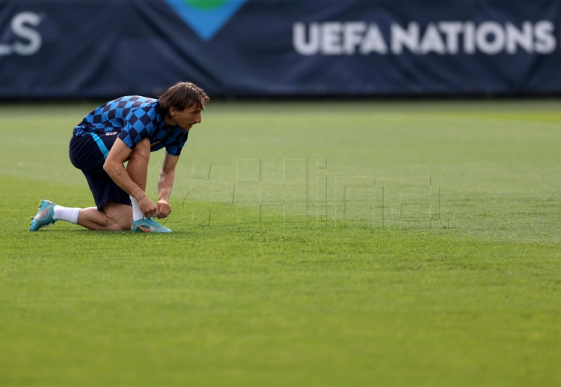 Trening hrvatske nogometne reprezentacije uoči finalne utakmice Lige nacija