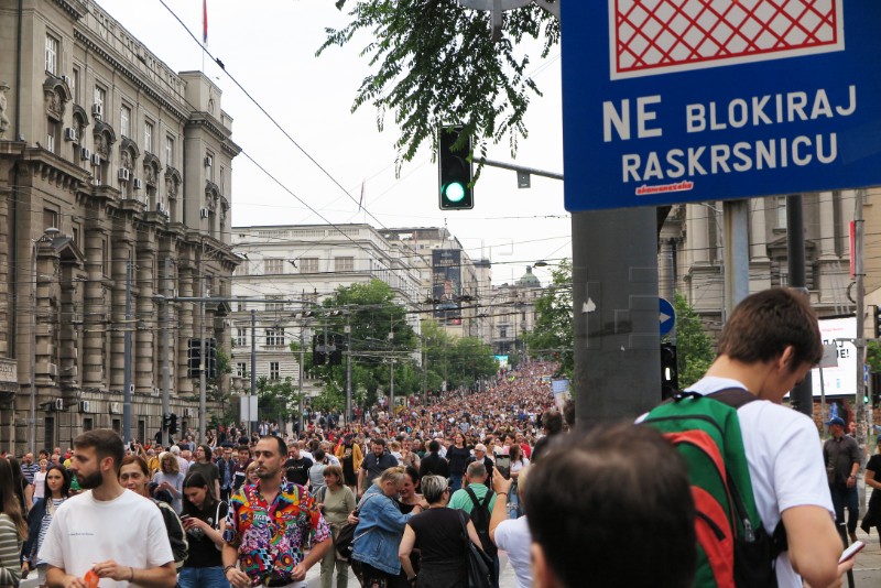 Beograd: Sedmi građanski prosvjed "Srbija protiv nasilja"