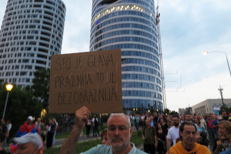 Beograd: Sedmi građanski prosvjed "Srbija protiv nasilja"