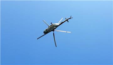 Croatian Air Force helicopter and aircraft searching for crashed military helicopter