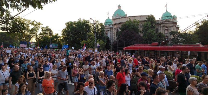 Održan deseti prosvjed "Srbija protiv nasilja"