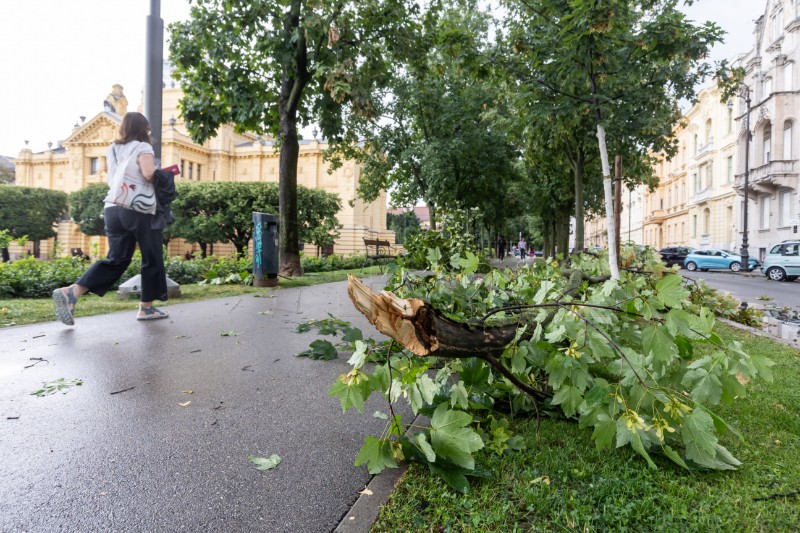 Posljedice olujnog nevremena u Zagrebu