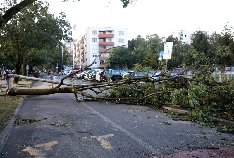 Posljedice olujnog nevremena na području Zagreba