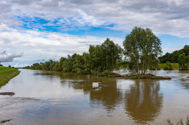 Vodostaj u kanalu Sava - Odra nakon vodenog vala