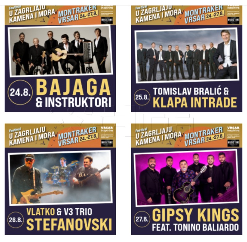 Gipsy Kings, Bajaga, Intrade i Stefanovski na festivalu u Vrsaru