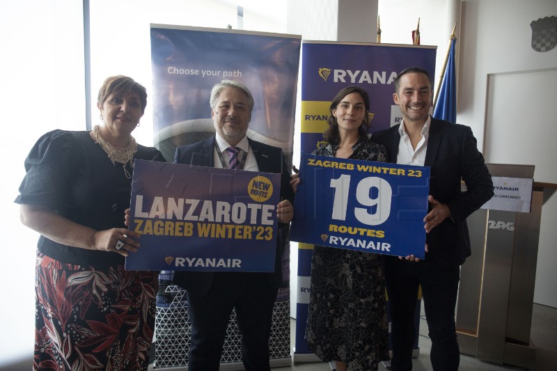 Ryanair to operate 19 routes from Zagreb during winter