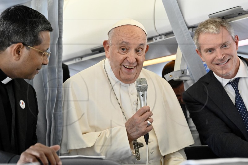 IN AIR ITALY FRANCE POPE FRANCIS VISIT