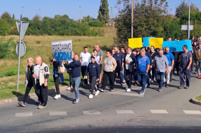 Prosvjed radnika tvrtke Drava International