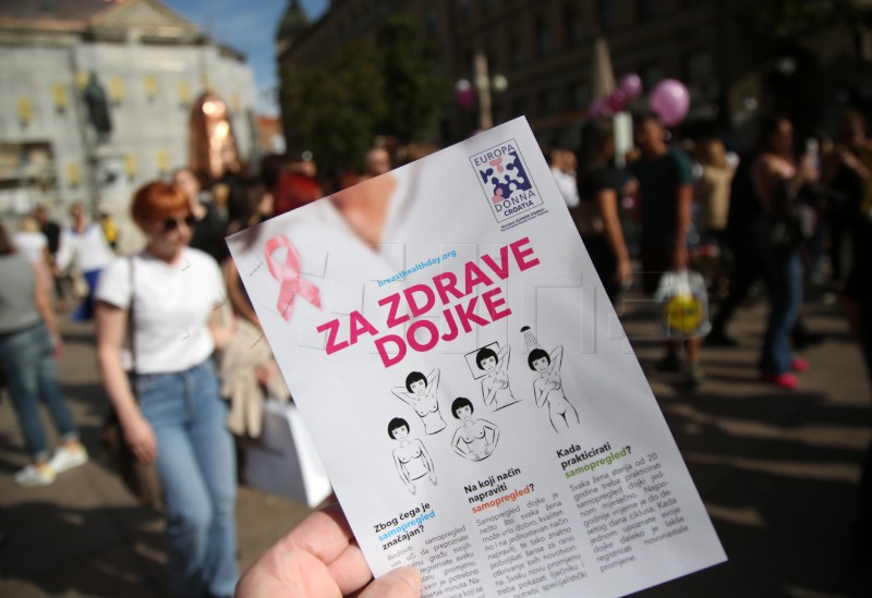 24th Pink Ribbon Day observed by Europa Donna in Croatia