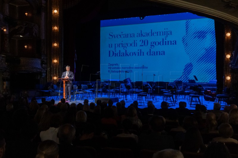 Plenković na svečanoj akademiji 20. Didakovih dana