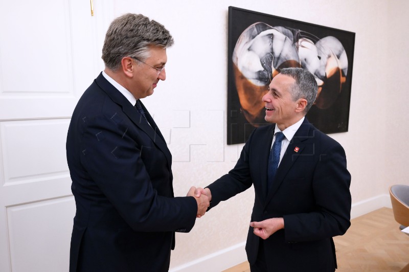 Plenković, Cassis affirm excellent Croatia-Switzerland relations