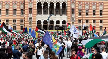 Protest in Sarajevo in support of Palestine