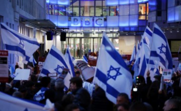 BRITAIN BBC JEWISH ASSEMBLY PROTEST 