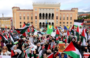 BOSNIA PROTEST ISRAEL GAZA CONFLICT