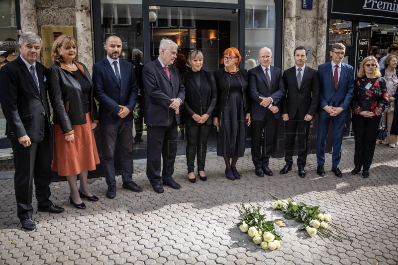 Stolperstein laid in Zagreb in memory of Svetozar Milinov