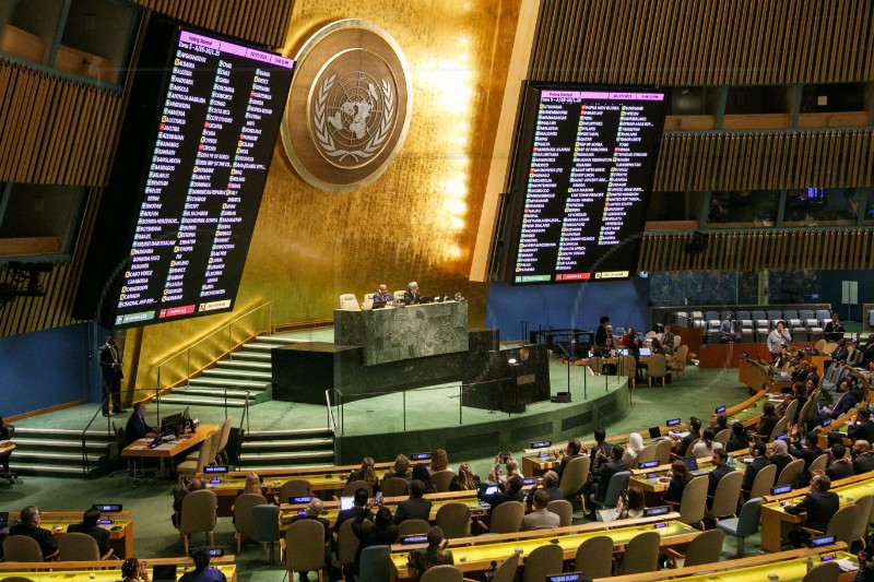 UN General Assembly adopts Gaza resolution, 14 countries including Croatia against