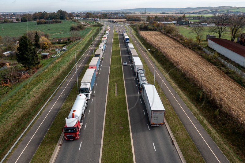 POLAND UKRAINE POLISH TRUCKERS PROTEST