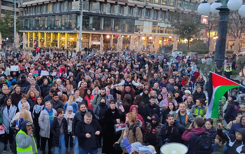 Pro-Palestinian rally held in Belgrade