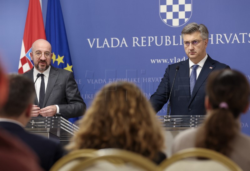 Plenković i Michel dali izjavu za medije