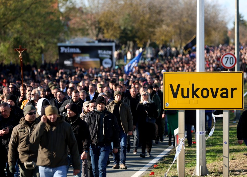 Delegations lay wreaths at Homeland War Memorial Cemetery in Vukovar