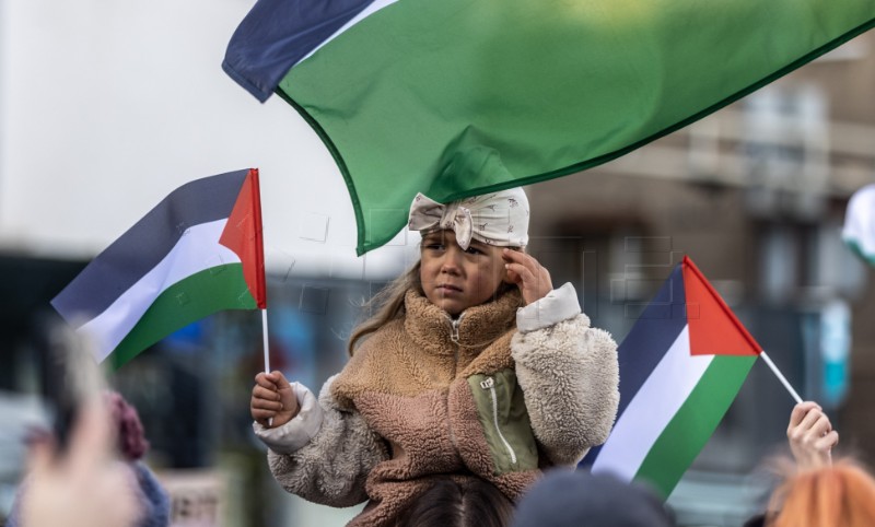 Peaceful protest for a free Palestine held in Zagreb