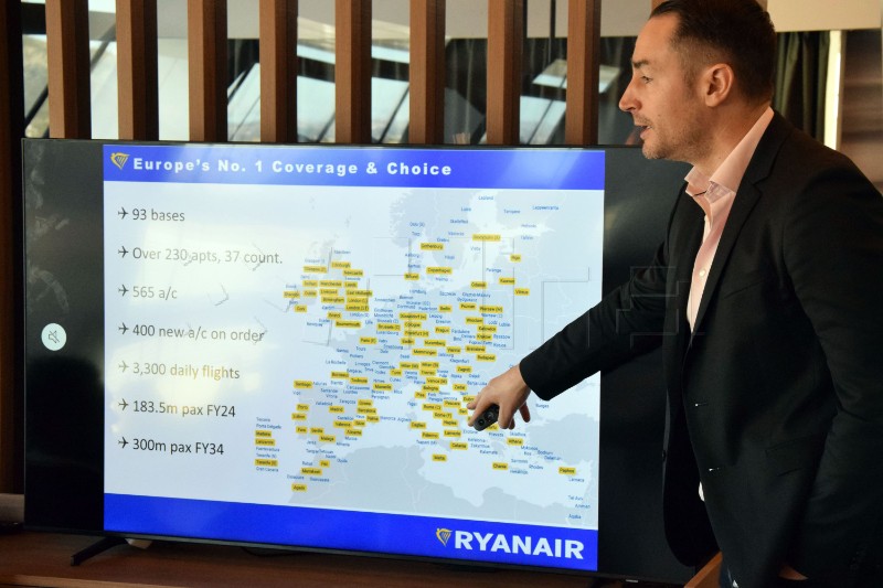 Ryanair će u 2024. Dubrovnik povezivati s 18 europskih odredišta