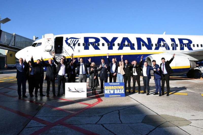 Ryanair će u 2024. Dubrovnik povezivati s 18 europskih odredišta