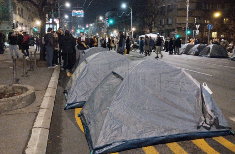 Studenti blokirali prometnice u Beogradu