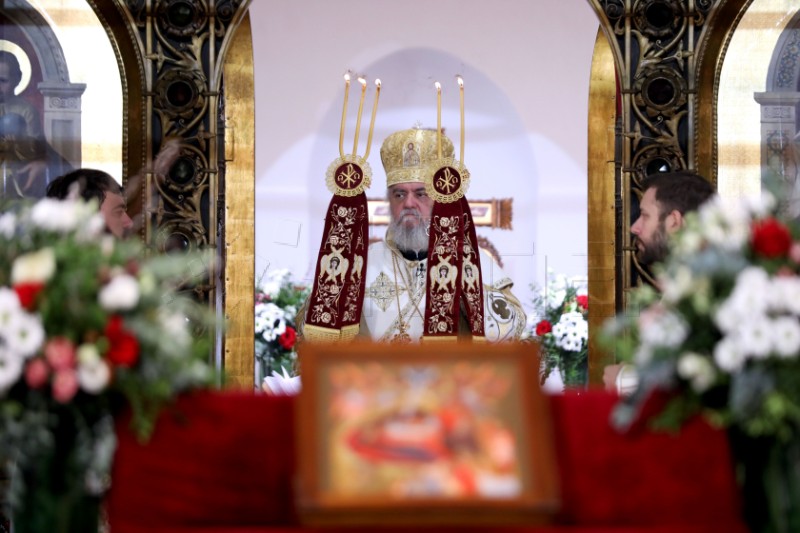 Služena božićna liturgija u hramu Preobraženja Gospodnjeg u Zagrebu