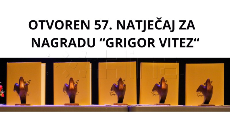 Otvoren natječaj za nagradu "Grigor Vitez"