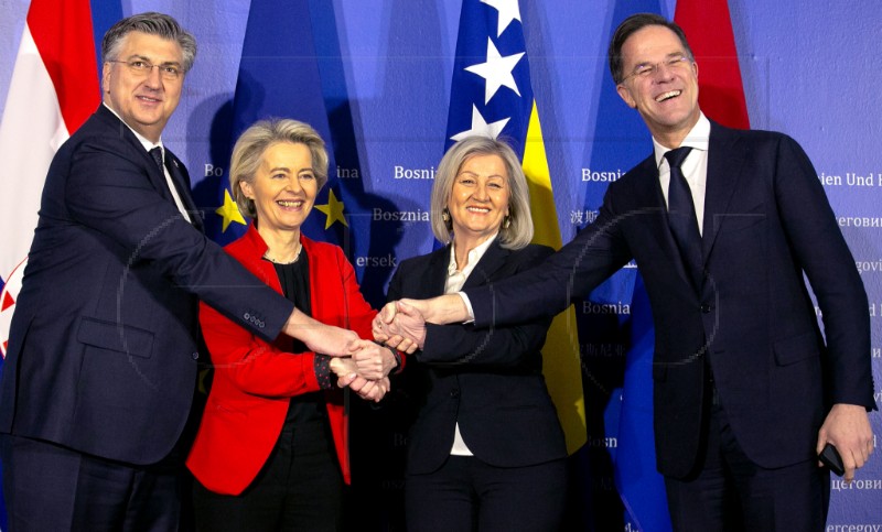 Von der Leyen, Plenković i Rutte: Uz provedbu reformi BiH ima priliku brže u EU