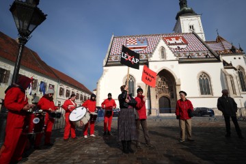 Prosvjed protiv "zakona opasnih namjera" u Zagrebu