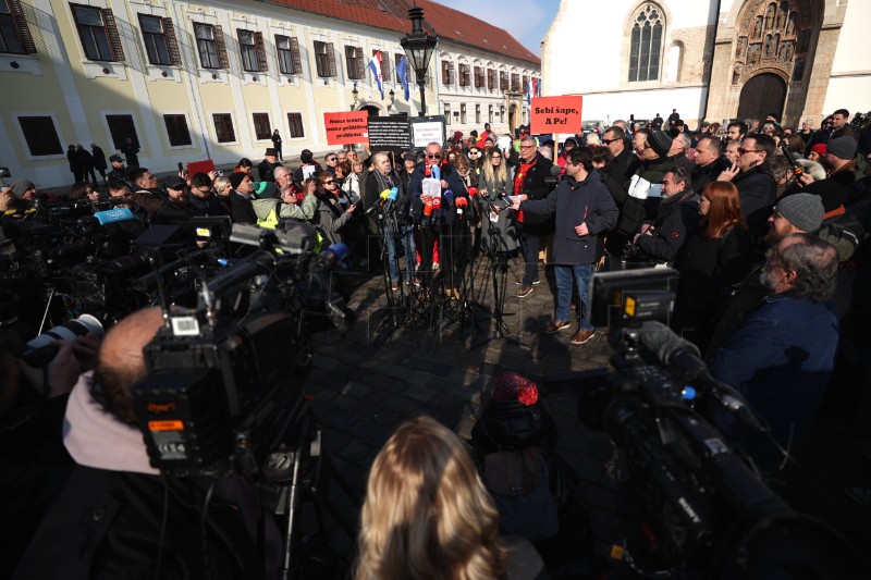 Prosvjed protiv "zakona opasnih namjera" u Zagrebu