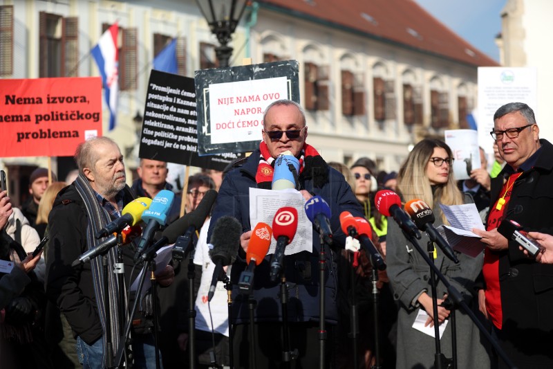 Prosvjed protiv "zakona opasnih namjera" u Zagrebu