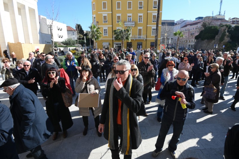 Prosvjed protiv "zakona opasnih namjera" u Splitu