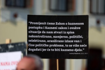 Prosvjed protiv "zakona opasnih namjera" u Zagrebu