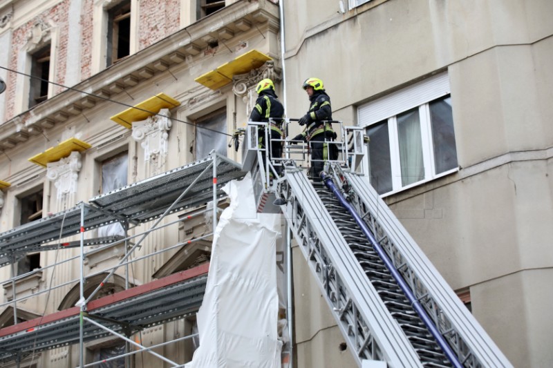 Pala skela u Petrinjskoj ulici 30, u centru Zagreba