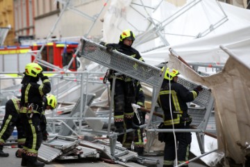 Pala skela u Petrinjskoj ulici 30, u centru Zagreba