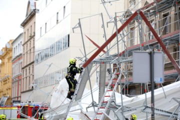 Pala skela u Petrinjskoj ulici 30, u centru Zagreba