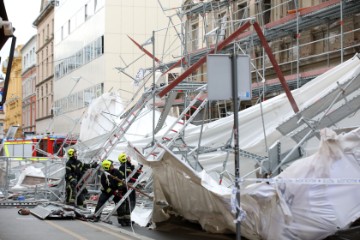 Pala skela u Petrinjskoj ulici 30, u centru Zagreba