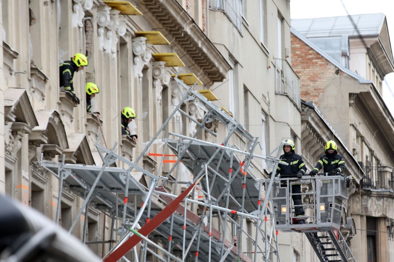 Pala skela u Petrinjskoj ulici 30, u centru Zagreba