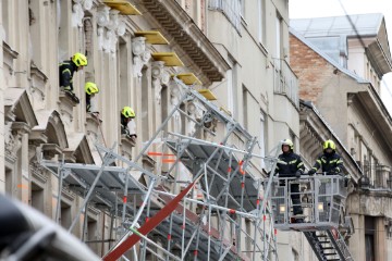 Pala skela u Petrinjskoj ulici 30, u centru Zagreba