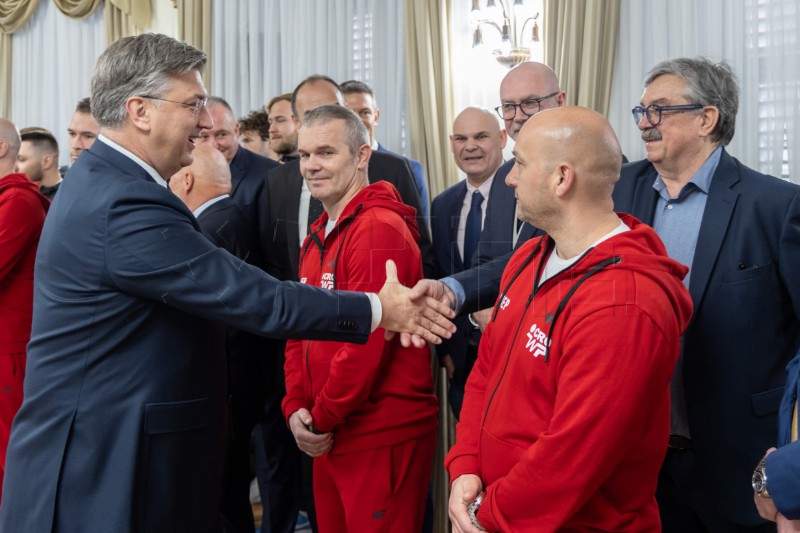 Plenković primio zlatne vaterpoliste