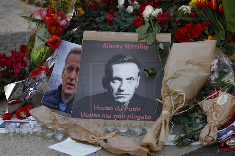 ITALY NAVALNY TRIBUTE