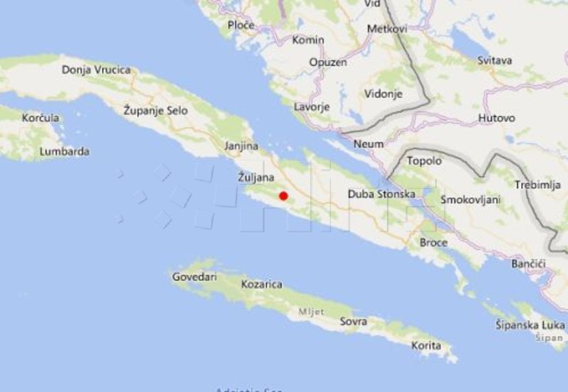 Seizmološka služba RH: Potres magnitude 3,8 na Pelješcu, prethodila dva slabija