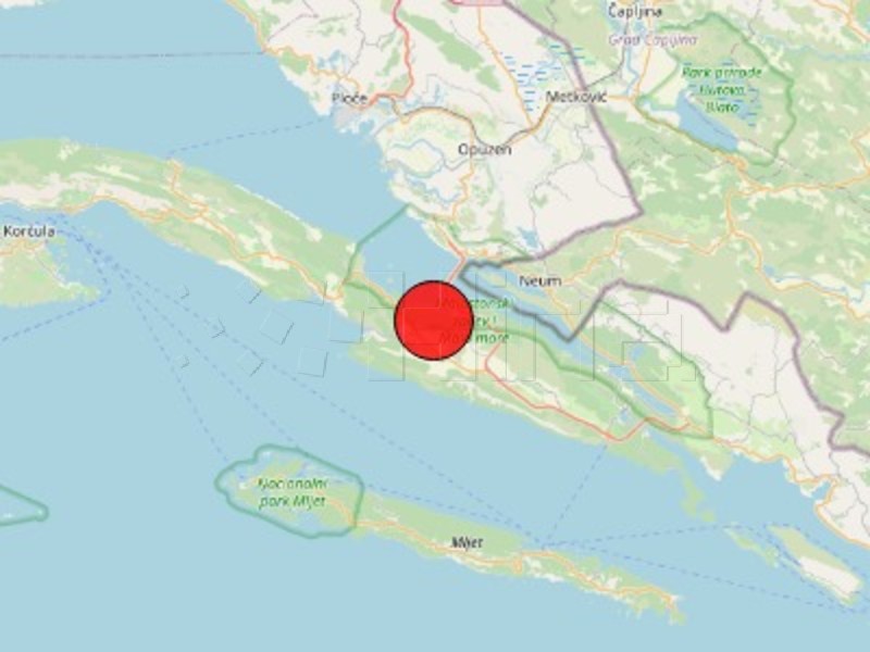 Seizmološka služba RH: Potres magnitude 3,8 na Pelješcu, prethodila dva slabija