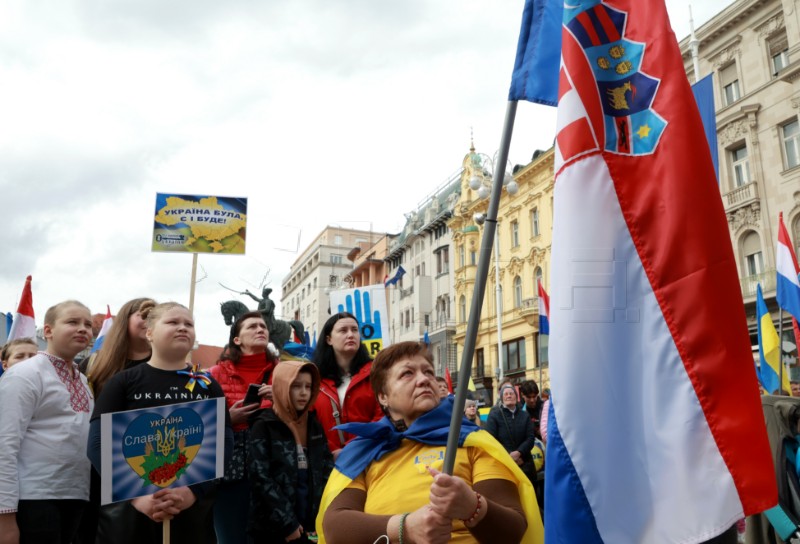 Održan skup podrške Ukrajini povodom druge godišnjice od početka rata