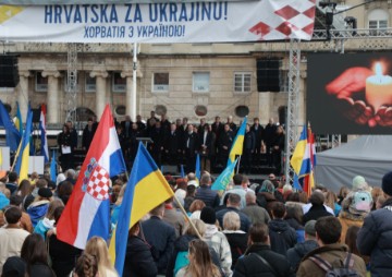 Održan skup podrške Ukrajini povodom druge godišnjice od početka rata