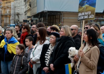 Održan skup podrške Ukrajini povodom druge godišnjice od početka rata