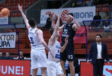 Utakmica 21. kola prvenstva Hrvatske za košarkaše Cibona - Dubrava